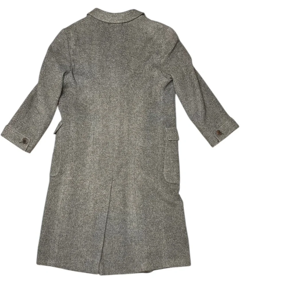 Giorgio Armani ~ Women’s Wool Mohair Alpaca Gray Trench Car Coat ~ Sz 8 ~ VTG - Picture 6 of 16
